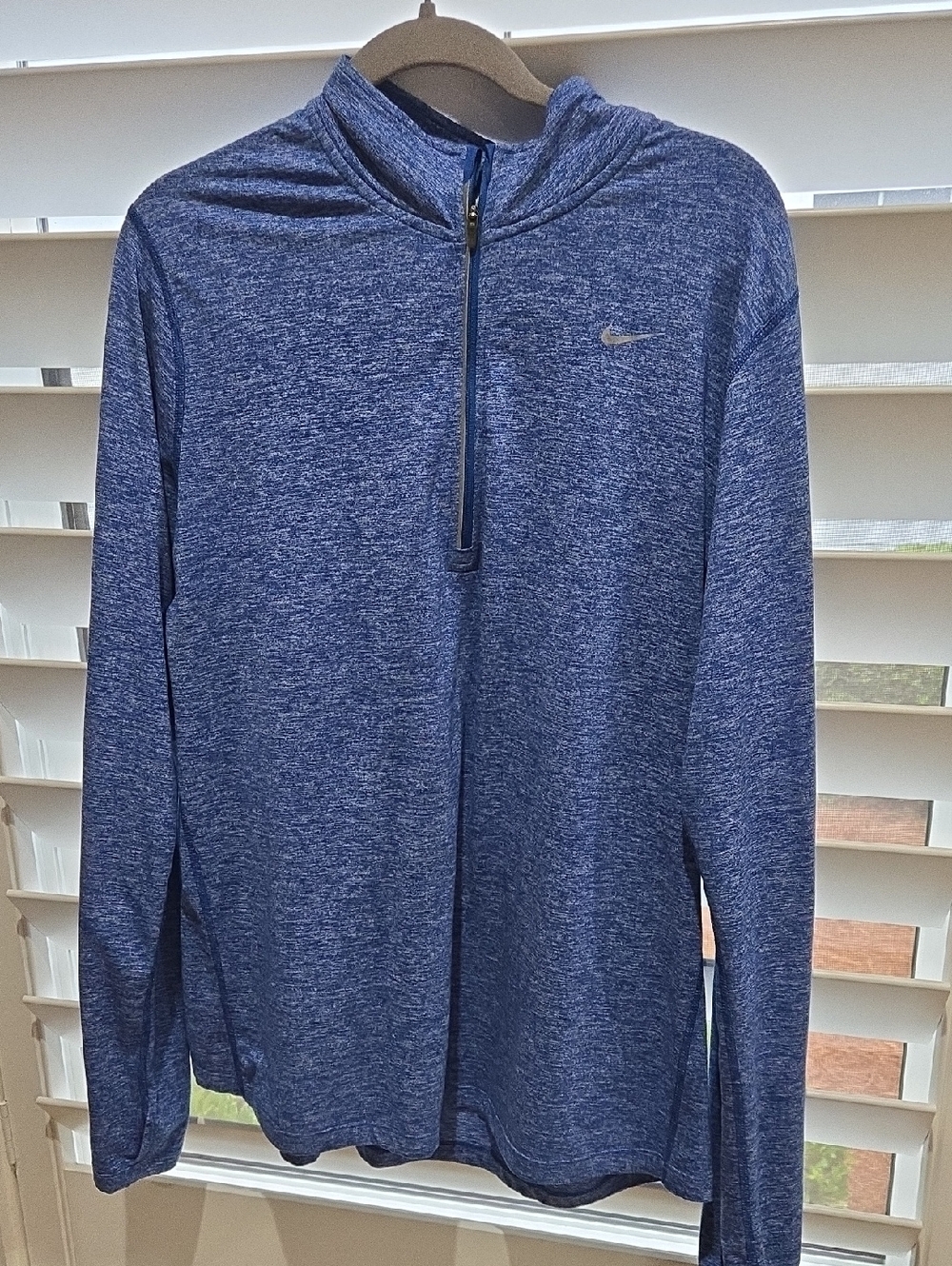 Nike Dri-Fit Heather Blue Quarter-Zip Pullover